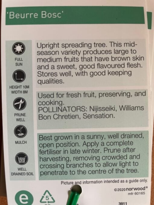 Buerre Bosc Label